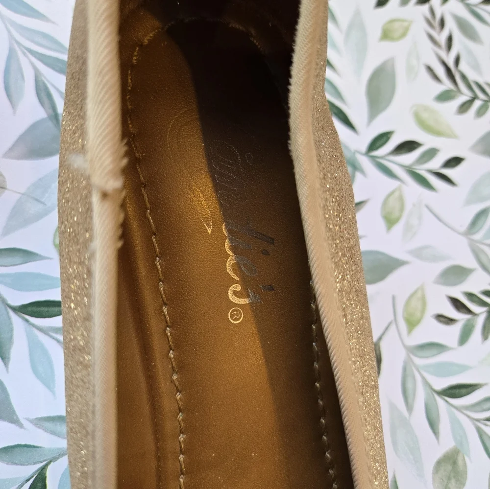 Candies Gold Glitter Ballet Flats - Size 8.5 - Picture 4 of 5
